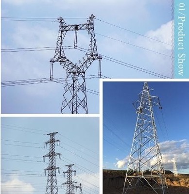 ASTM123 230KV 400KV Tháp thép lưới cho đường dây truyền tải trên không