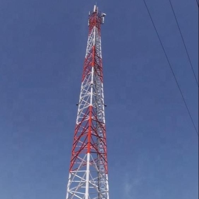 3 chân Tháp thép viễn thông 330KV góc với chân đế mạ kẽm nhúng nóng