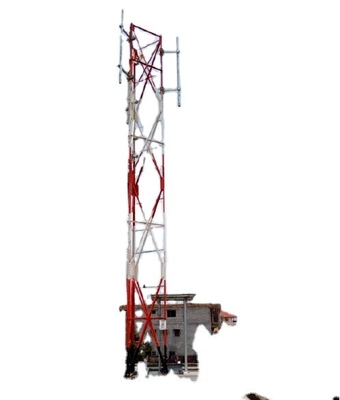 Gsm Rooftop Điện lưới 10m Thép Antenna Tower