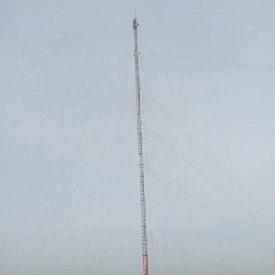 Tháp cột thép mạ kẽm 0 - 200m với giá đỡ Thanh thu lôi