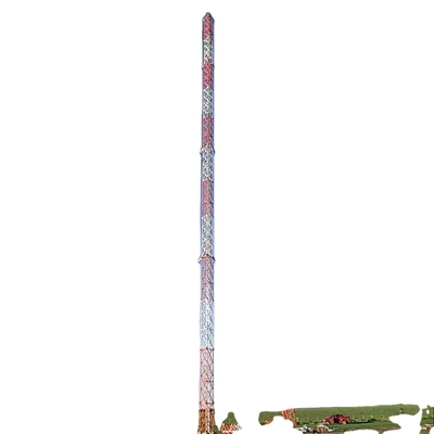 Tháp thép viễn thông Guyed Mast Lattice với 72m 92m mạ kẽm