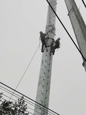 Tháp truyền thông đơn cực bằng thép Q345 Mạ kẽm nhúng nóng