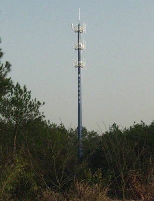 Viễn thông GSM Antenna Tháp đơn cực bằng thép mạ kẽm