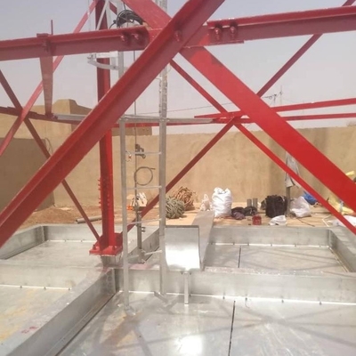 Tháp thép đơn cực truyền thông Guyed Mast cao 20m